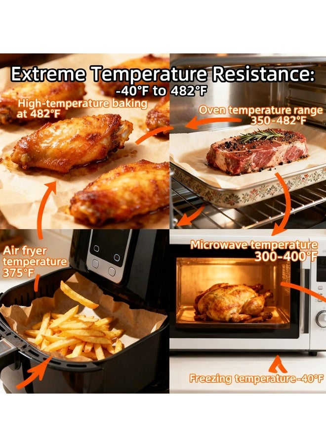 100 Pcs 12"x 16" Parchment Paper Sheets, No-Stick & No-Leak Unbleached Baking Paper, Baking paper Sheets for Oven, Air Fryer, Microwave,Cookies - Image 5